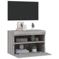 Miniatyrbillede 7 af 11: vidaXL væghængt tv-bord m. LED-lys 60x30x40 cm grå sonoma-eg