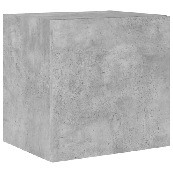 vidaXL Vegghengt TV-benk med LED-lys betonggrå 40,5x35x40 cm
