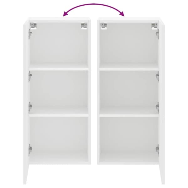 vidaXL TV-seinäkaappi valkoinen 40,5x30x90 cm tekninen puu