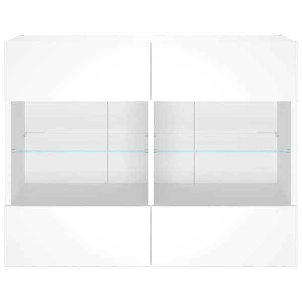 vidaXL TV-seinäkaappi LED-valoilla valkoinen 78,5x30x60,5 cm