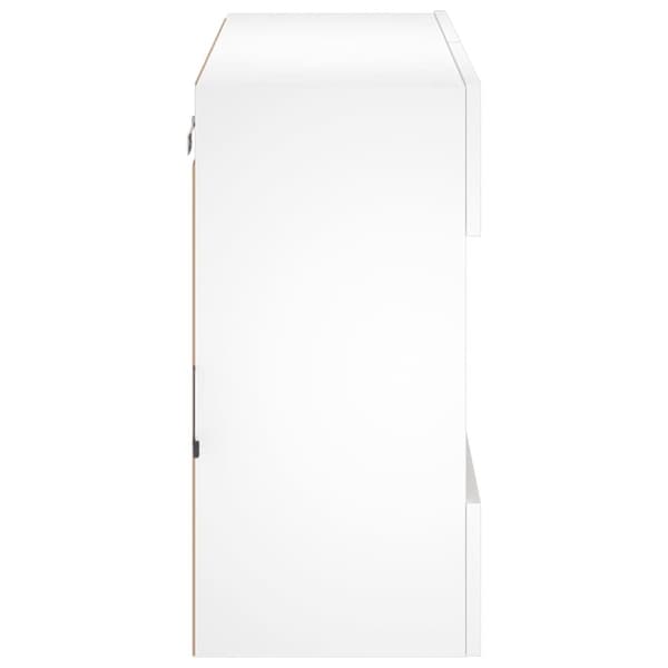 vidaXL TV-seinäkaappi LED-valoilla valkoinen 78,5x30x60,5 cm