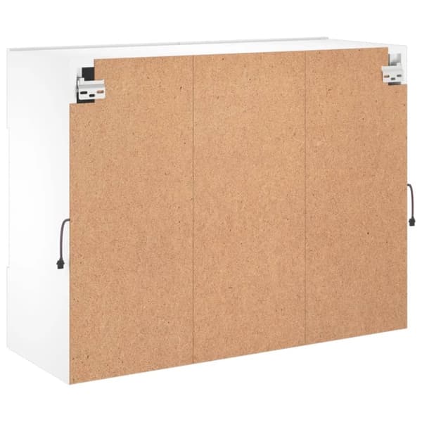 vidaXL TV-seinäkaappi LED-valoilla valkoinen 78,5x30x60,5 cm