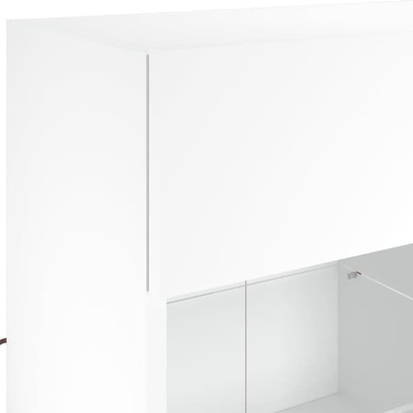 vidaXL TV-seinäkaappi LED-valoilla valkoinen 78,5x30x60,5 cm