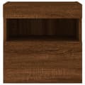 Miniatyrbild 9 av 11: vidaXL Väggmonterad tv-bänk LED brun ek 40x30x40 cm