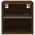 Pikkukuva 8 / 11: vidaXL TV-seinäkaappi LED-valoilla ruskea tammi 30x28,5x30 cm