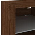 Miniatyrbilde 11 av 11: vidaXL Vegghengt TV-benk med LED brun eik 30x28,5x30 cm