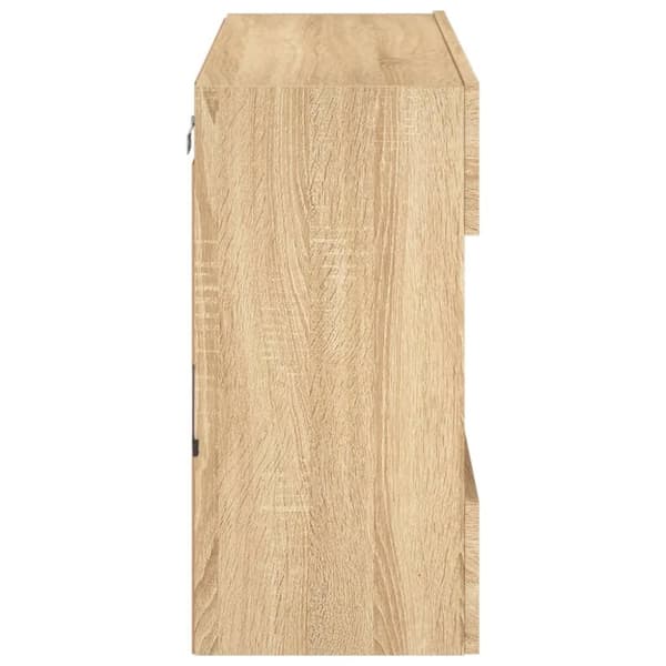 vidaXL Vegghengt TV-benk med LED sonoma eik 78,5x30x60,5 cm