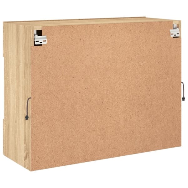 vidaXL Vegghengt TV-benk med LED sonoma eik 78,5x30x60,5 cm