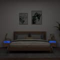 Miniatyrbillede 3 af 11: vidaXL væghængte tv-borde 2 stk. med LED-lys 40x30x40 cm sonoma-eg