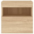 Miniatyrbillede 10 af 11: vidaXL væghængte tv-borde 2 stk. med LED-lys 40x30x40 cm sonoma-eg