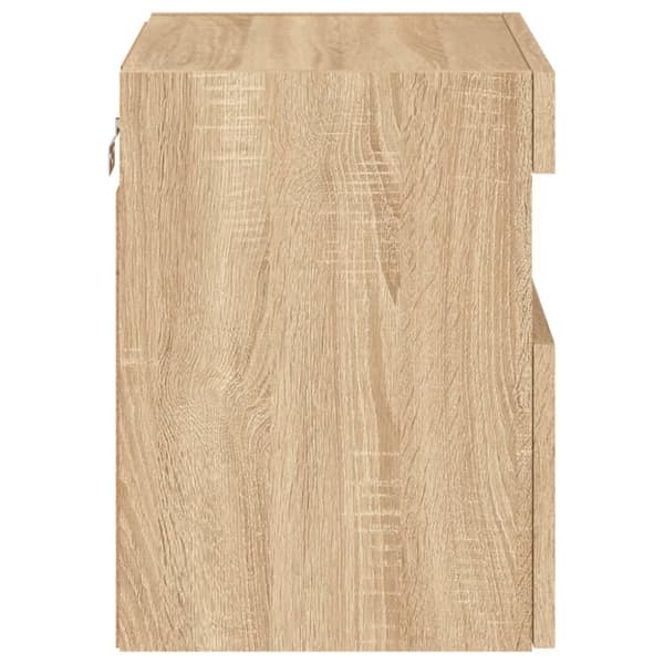 vidaXL væghængte tv-borde 2 stk. med LED-lys 40x30x40 cm sonoma-eg