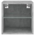 Miniatyrbilde 8 av 11: vidaXL Vegghengt TV-benk med LED-lys betonggrå 30x28,5x30 cm