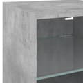 Miniatyrbilde 11 av 11: vidaXL Vegghengt TV-benk med LED-lys betonggrå 30x28,5x30 cm