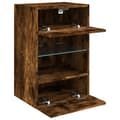 Miniatyrbilde 8 av 11: vidaXL Vegghengt TV-benk med LED-lys røkt eik 40x30x60,5 cm