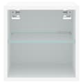 Miniatyrbilde 8 av 11: vidaXL Vegghengt TV-benk med LED hvit 30x28,5x30 cm