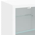Miniatyrbilde 11 av 11: vidaXL Vegghengt TV-benk med LED hvit 30x28,5x30 cm