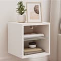 Miniatyrbilde 1 av 11: vidaXL Vegghengt TV-benk med LED hvit 30x28,5x30 cm