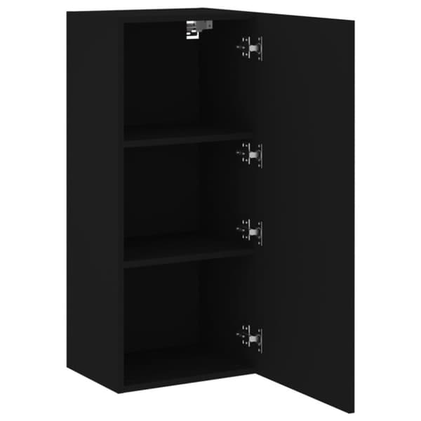 vidaXL Vegghengt TV-benk svart 40,5x30x90 cm konstruert tre