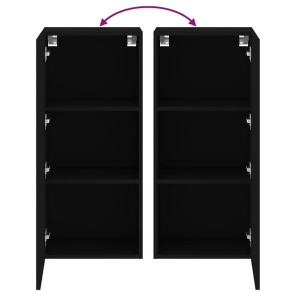 vidaXL Vegghengt TV-benk svart 40,5x30x90 cm konstruert tre