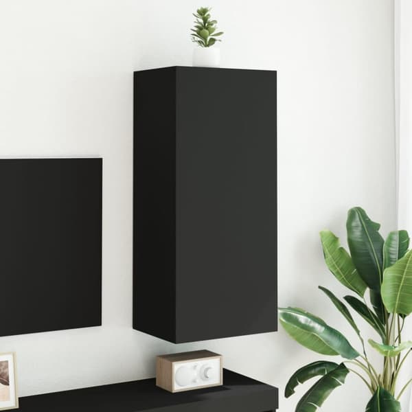 vidaXL Vegghengt TV-benk svart 40,5x30x90 cm konstruert tre