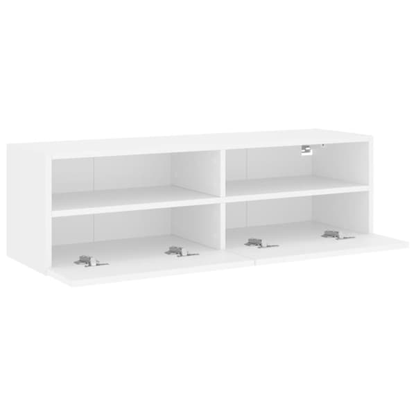 vidaXL Väggmonterad tv-bänk vit 100x30x30 cm konstruerat trä