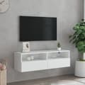Miniatyrbillede 2 af 11: vidaXL væghængt tv-bord 100x30x30 cm konstrueret træ hvid