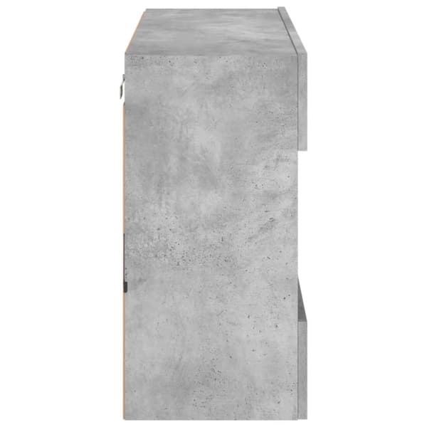 vidaXL TV-seinäkaappi LED-valoilla betoninharmaa 78,5x30x60,5 cm