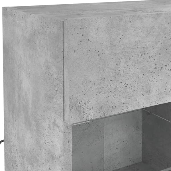 vidaXL TV-seinäkaappi LED-valoilla betoninharmaa 78,5x30x60,5 cm