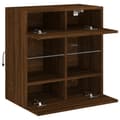 Miniatyrbillede 8 af 11: vidaXL væghængt tv-bord med LED-lys 58,5x30x60,5 cm brun egetræsfarve