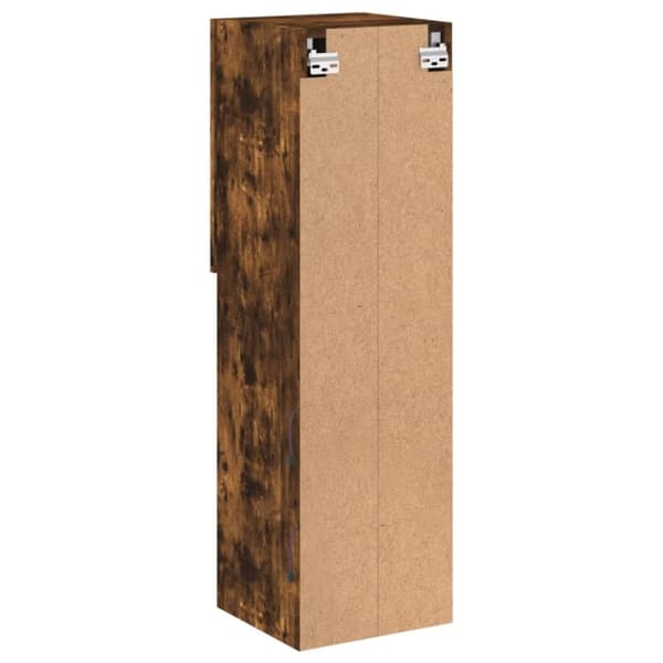 vidaXL TV-benker med LED-lys 2 stk røkt eik 30,5x30x102 cm