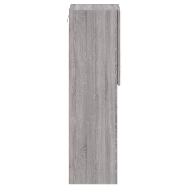 vidaXL TV-bänk med LED-belysning 2 st grå sonoma 30,5x30x102 cm
