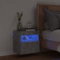 Miniatyrbillede 4 af 11: vidaXL væghængt tv-bord med LED-lys 40x30x40 cm betongrå