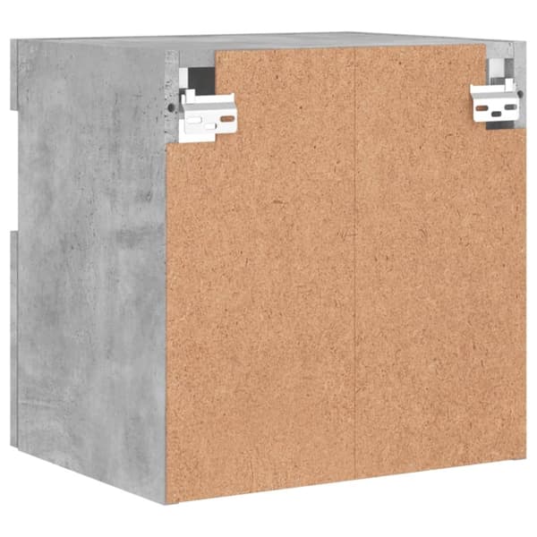 vidaXL væghængt tv-bord med LED-lys 40x30x40 cm betongrå