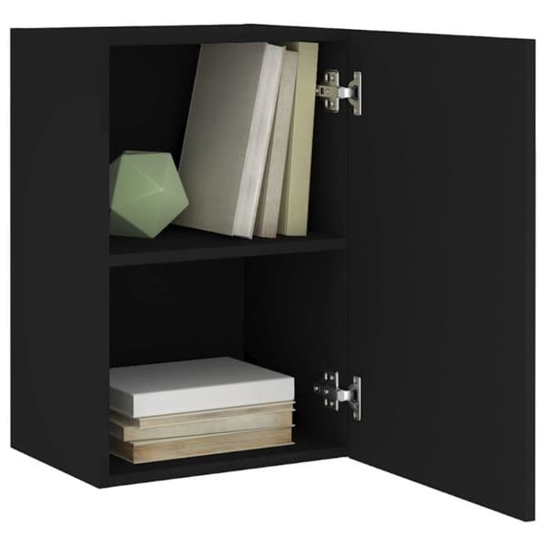 vidaXL Vegghengt TV-benk svart 40,5x30x60 cm konstruert tre