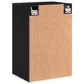 Miniatyrbilde 8 av 11: vidaXL Vegghengt TV-benk svart 40,5x30x60 cm konstruert tre