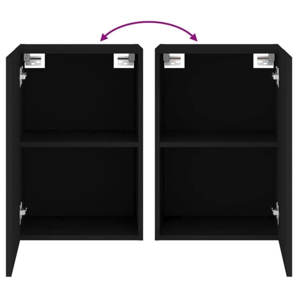 vidaXL Vegghengt TV-benk svart 40,5x30x60 cm konstruert tre