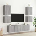 Miniatyrbilde 3 av 11: vidaXL Vegghengte TV-benker 2 stk grå sonoma 40,5x30x40 konstruert tre