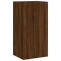 Miniatyrbilde 7 av 11: vidaXL Vegghengt TV-benk med LED brun eik 40,5x35x80 cm