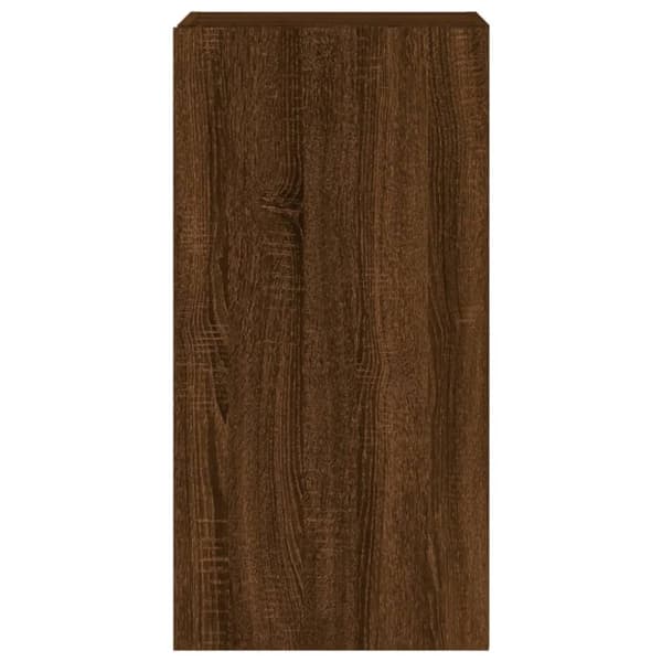vidaXL Vegghengt TV-benk med LED brun eik 40,5x35x80 cm
