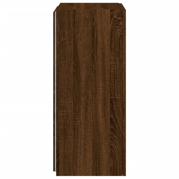 vidaXL Vegghengt TV-benk med LED brun eik 40,5x35x80 cm