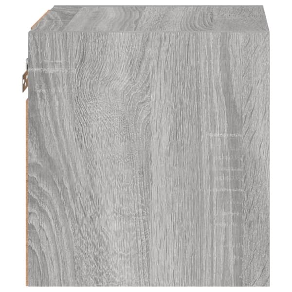 vidaXL Vegghengte TV-benker med LED 2 stk grå sonoma 30x28,5x30 cm