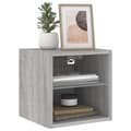 Miniatyrbillede 5 af 11: vidaXL væghængte tv-borde 2 stk. med LED-lys 30x28,5x30 cm grå sonoma