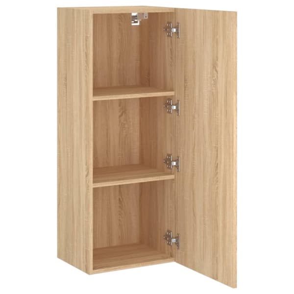 vidaXL Väggmonterad tv-bänk sonoma-ek 40,5x30x102 cm konstruerat trä