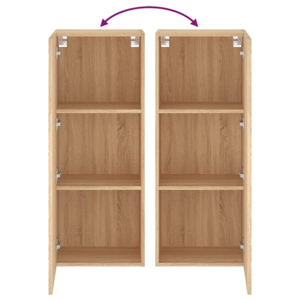 vidaXL Väggmonterad tv-bänk sonoma-ek 40,5x30x102 cm konstruerat trä