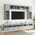 Pikkukuva 6 / 11: vidaXL TV-seinäkaappi LED-valoilla betoninharmaa 60x30x40 cm