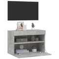 Pikkukuva 7 / 11: vidaXL TV-seinäkaappi LED-valoilla betoninharmaa 60x30x40 cm