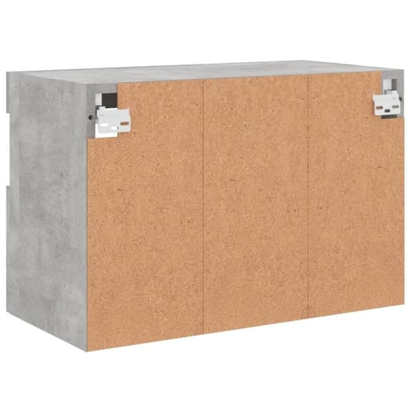 vidaXL TV-seinäkaappi LED-valoilla betoninharmaa 60x30x40 cm