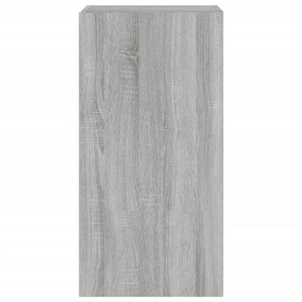 vidaXL Vegghengt TV-benk med LED-lys grå sonoma 40,5x35x80 cm