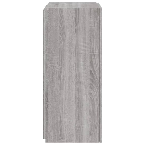 vidaXL Vegghengt TV-benk med LED-lys grå sonoma 40,5x35x80 cm