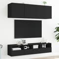 Miniatyrbillede 3 af 11: vidaXL væghængte tv-borde 2 stk. 40x30x30 cm konstrueret træ sort